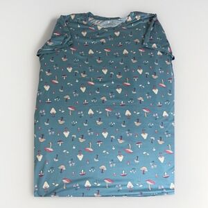 Joyspun Plus Size (3X) Sleep Gown All-over Mushroom Print Soft Stretch Nightgown